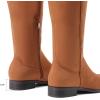 image:imageDREAM PAIRS Womens KneeHigh Boots Comfortable Flat Low Heel Round Toe Stretchy Suede Slouch Boots with Side ZipperCamel