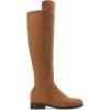 image:imageDREAM PAIRS Womens KneeHigh Boots Comfortable Flat Low Heel Round Toe Stretchy Suede Slouch Boots with Side ZipperCamel
