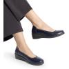 image:imageDREAM PAIRS Womens Low Wedges Heels Pumps Comfortable Slipon Round Toe Dress Work Shoes for Office BusinessNavy