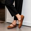 image:imageDREAM PAIRS Womens Mary Jane Ballet Flat Shoes Dressy Foldable Knit Flats with Arch Support Comfortable for Casual Work OfficeBrown