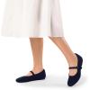 image:imageDREAM PAIRS Womens Mary Jane Ballet Flat Shoes Dressy Foldable Knit Flats with Arch Support Comfortable for Casual Work OfficeNavy