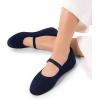 image:imageDREAM PAIRS Womens Mary Jane Ballet Flat Shoes Dressy Foldable Knit Flats with Arch Support Comfortable for Casual Work OfficeNavy