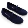 image:imageDREAM PAIRS Womens Mary Jane Ballet Flat Shoes Dressy Foldable Knit Flats with Arch Support Comfortable for Casual Work OfficeNavy
