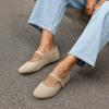 image:imageDREAM PAIRS Womens Mary Jane Ballet Flat Shoes Dressy Foldable Knit Flats with Arch Support Comfortable for Casual Work OfficeNude