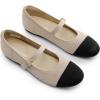 image:imageDREAM PAIRS Womens Mary Jane Ballet Flat Shoes Dressy Foldable Knit Flats with Arch Support Comfortable for Casual Work OfficeNudeBlack