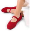 image:imageDREAM PAIRS Womens Mary Jane Ballet Flat Shoes Dressy Foldable Knit Flats with Arch Support Comfortable for Casual Work OfficeRed