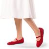 image:imageDREAM PAIRS Womens Mary Jane Ballet Flat Shoes Dressy Foldable Knit Flats with Arch Support Comfortable for Casual Work OfficeRed