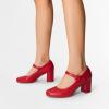 image:imageDREAM PAIRS Womens Mary Jane Shoes Chunky Heel 276 Inch  Round Toe Vintage Office Work Pumps  Comfortable Low Block Heels Dress Shoes for WomenRed
