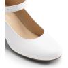 image:imageDREAM PAIRS Womens Mary Jane Shoes Chunky Heel 276 Inch  Round Toe Vintage Office Work Pumps  Comfortable Low Block Heels Dress Shoes for WomenWhite