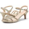 image:imageDREAM PAIRS Womens Nina Low Heel Pump Sandals150gold
