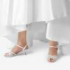 image:imageDREAM PAIRS Womens Nina Low Heel Pump Sandals166white