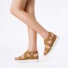 image:imageDREAM PAIRS Womens Open Toe Ankle Strap Platform Wedge SandalsCamel