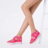 image:imageDREAM PAIRS Womens Open Toe Ankle Strap Platform Wedge SandalsNeonPink