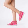 image:imageDREAM PAIRS Womens Open Toe Ankle Strap Platform Wedge SandalsNeonPink