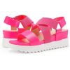 image:imageDREAM PAIRS Womens Open Toe Ankle Strap Platform Wedge SandalsNeonPink