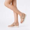 image:imageDREAM PAIRS Womens Open Toe Ankle Strap Platform Wedge SandalsNude