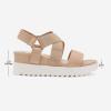 image:imageDREAM PAIRS Womens Open Toe Ankle Strap Platform Wedge SandalsNude