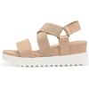 image:imageDREAM PAIRS Womens Open Toe Ankle Strap Platform Wedge SandalsNude