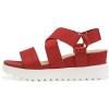 image:imageDREAM PAIRS Womens Open Toe Ankle Strap Platform Wedge SandalsRed