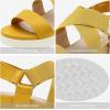 image:imageDREAM PAIRS Womens Open Toe Ankle Strap Platform Wedge SandalsYellow