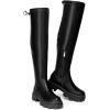 image:imageDREAM PAIRS Womens Over The Knee Platform Thigh High Boots Long Stretch Soft Chunky Lug Sole Fall BootsBlackPu