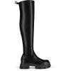 image:imageDREAM PAIRS Womens Over The Knee Platform Thigh High Boots Long Stretch Soft Chunky Lug Sole Fall BootsBlackPu