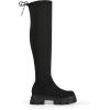 image:imageDREAM PAIRS Womens Over The Knee Platform Thigh High Boots Long Stretch Soft Chunky Lug Sole Fall BootsBlackSuede