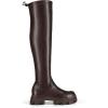 image:imageDREAM PAIRS Womens Over The Knee Platform Thigh High Boots Long Stretch Soft Chunky Lug Sole Fall BootsBrownPu