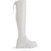 image:imageDREAM PAIRS Womens Over The Knee Platform Thigh High Boots Long Stretch Soft Chunky Lug Sole Fall BootsWhitePu