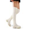 image:imageDREAM PAIRS Womens Over the Knee Platform BootsBeige