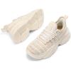 image:imageDREAM PAIRS Womens Platform Chunky Fashion Sneakers Slip On Walking Stylish Lightweight Classic Casual SneakerBeigeRainbow