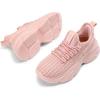 image:imageDREAM PAIRS Womens Platform Chunky Fashion Sneakers Slip On Walking Stylish Lightweight Classic Casual SneakerPink