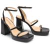 image:imageDREAM PAIRS Womens Platform Strappy Heels Open Toe Ankle Strap Square Party Sandals Y2K Dress ShoesBlack