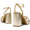 image:imageDREAM PAIRS Womens Platform Strappy Heels Open Toe Ankle Strap Square Party Sandals Y2K Dress ShoesGold