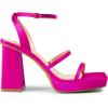 image:imageDREAM PAIRS Womens Platform Strappy Heels Open Toe Ankle Strap Square Party Sandals Y2K Dress ShoesHot Pink