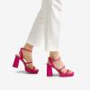 image:imageDREAM PAIRS Womens Platform Strappy Heels Open Toe Ankle Strap Square Party Sandals Y2K Dress ShoesHot Pink