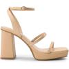 image:imageDREAM PAIRS Womens Platform Strappy Heels Open Toe Ankle Strap Square Party Sandals Y2K Dress ShoesNude