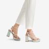 image:imageDREAM PAIRS Womens Platform Strappy Heels Open Toe Ankle Strap Square Party Sandals Y2K Dress ShoesSilver