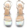 image:imageDREAM PAIRS Womens Platform Strappy Heels Open Toe Ankle Strap Square Party Sandals Y2K Dress ShoesSilver