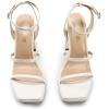 image:imageDREAM PAIRS Womens Platform Strappy Heels Open Toe Ankle Strap Square Party Sandals Y2K Dress ShoesWhite