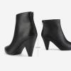 image:imageDREAM PAIRS Womens Pointed Toe Ankle Boots High Heel Booties Fashion Zipper Dress BootsBlackPu