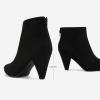 image:imageDREAM PAIRS Womens Pointed Toe Ankle Boots High Heel Booties Fashion Zipper Dress BootsBlackSuede