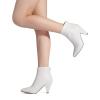 image:imageDREAM PAIRS Womens Pointed Toe Ankle Boots High Heel Booties Fashion Zipper Dress BootsWhitePu