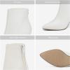 image:imageDREAM PAIRS Womens Pointed Toe Ankle Boots High Heel Booties Fashion Zipper Dress BootsWhitePu