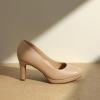 image:imageDREAM PAIRS Womens Pumps Close Toe Low Heels Platform Heels Comfortable Office Work Dress Shoes for WomenNudepu
