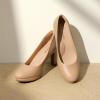 image:imageDREAM PAIRS Womens Pumps Close Toe Low Heels Platform Heels Comfortable Office Work Dress Shoes for WomenNudepu