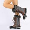 image:imageDREAM PAIRS Womens River1 Mid Calf Waterproof Winter Snow BootsBlack Grey