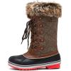 image:imageDREAM PAIRS Womens River1 Mid Calf Waterproof Winter Snow BootsBrown