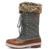 image:imageDREAM PAIRS Womens River1 Mid Calf Waterproof Winter Snow BootsTan Khaki