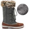 image:imageDREAM PAIRS Womens River1 Mid Calf Waterproof Winter Snow BootsTan Khaki